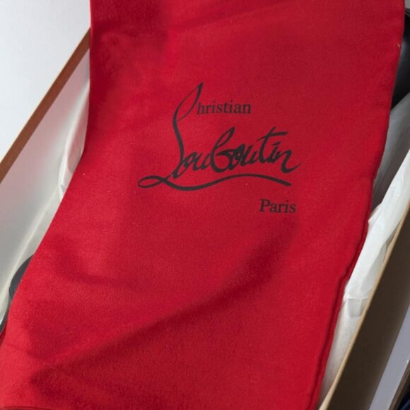 Christian Louboutin Black Leather Tall Boots - Picture 11 of 12